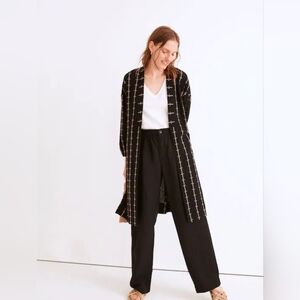 Madewell Robe Jacket in Jacquard Stripe Size Medium